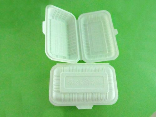 厂价直销一次性环保玉米淀粉餐具 可降解餐盒饭盒 一次性饭盒图片_12